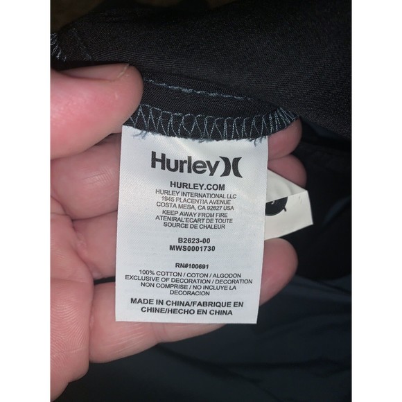 Men's Hurley OAO Southside Cotton 20" Length Shorts - Blue - Size 34 - NWT - Picture 5 of 6